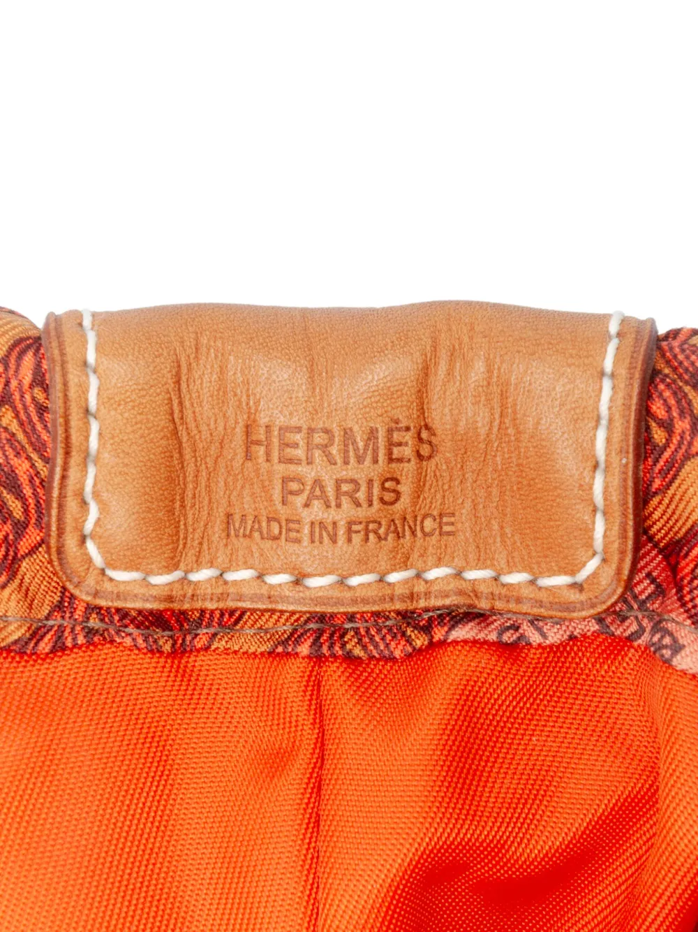 Pre-owned Hermes 2014 Silk Carre En Cravates Fourbi 20 Insert Pouch In Brown