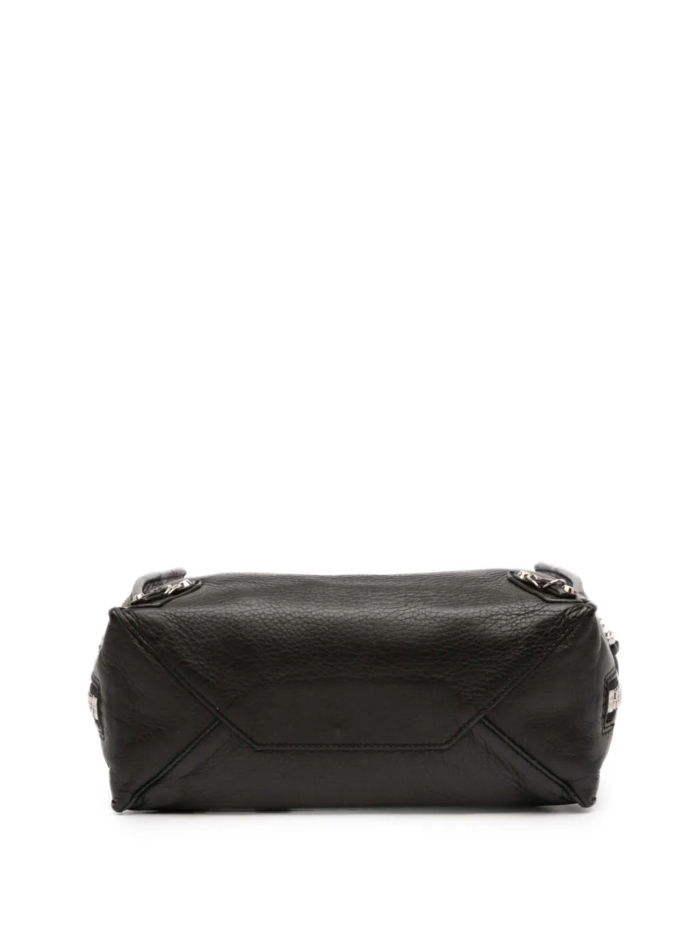 Pre-owned Balenciaga 2014 Mini Leather Papier A4 Zip Around Satchel In Black