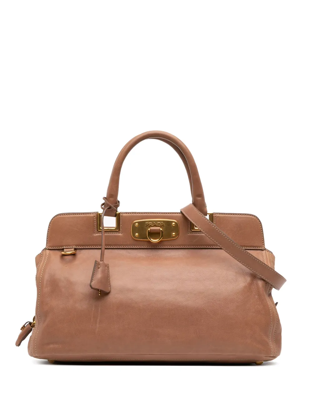Prada Pre-Owned 2000-2025 Glace Calf Frame satchel | Brown | Image 1