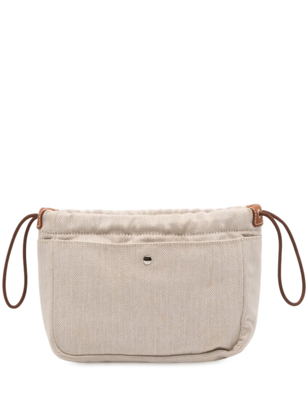 Hermès Pre-Owned 2019-2025 Toile and Barenia Fourbi 20 pouch | Brown | Image 1