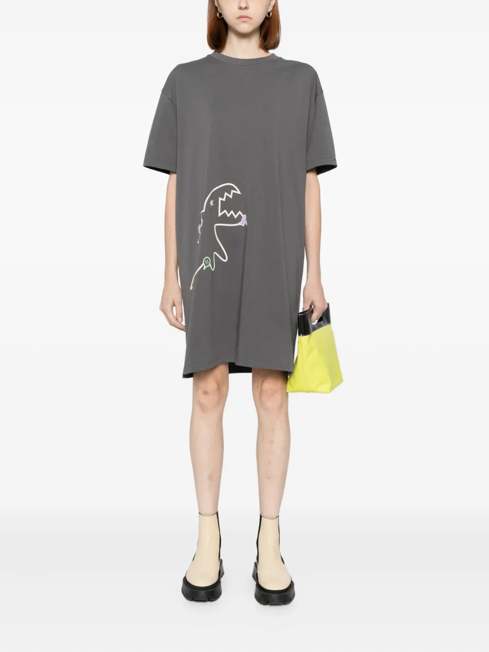 Sport B. By Agnès B. Dino-print Dress In Gray