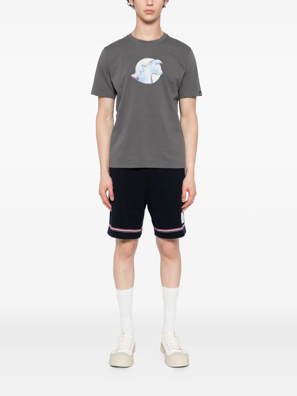 SPORT b. by agnès b. Dino-print T-shirt - Grijs