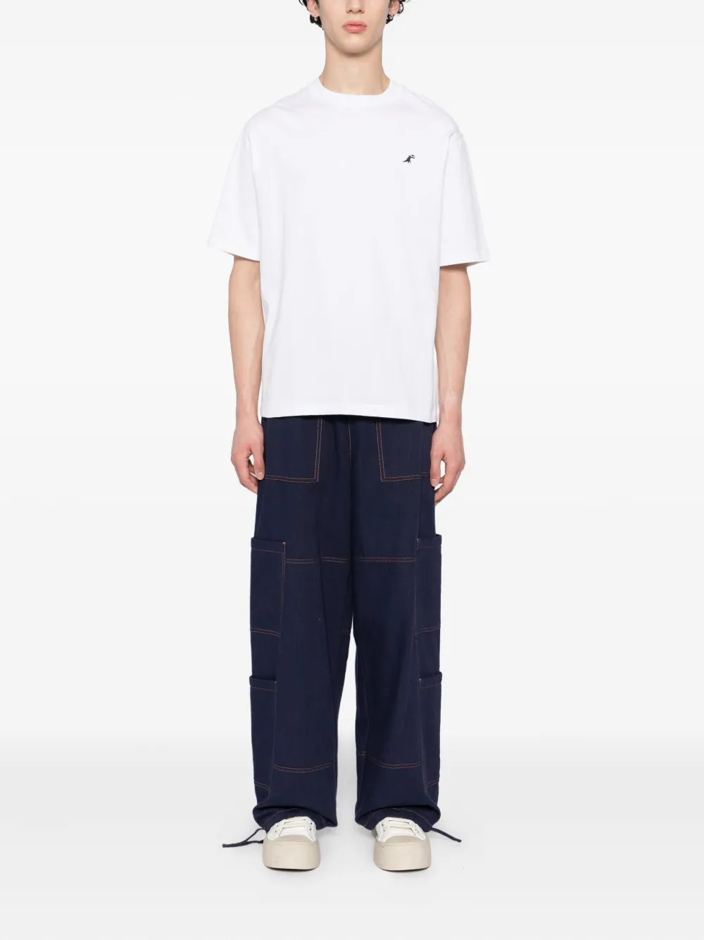 SPORT b. by agnès b. T-shirt met Dino-borduurwerk - Wit