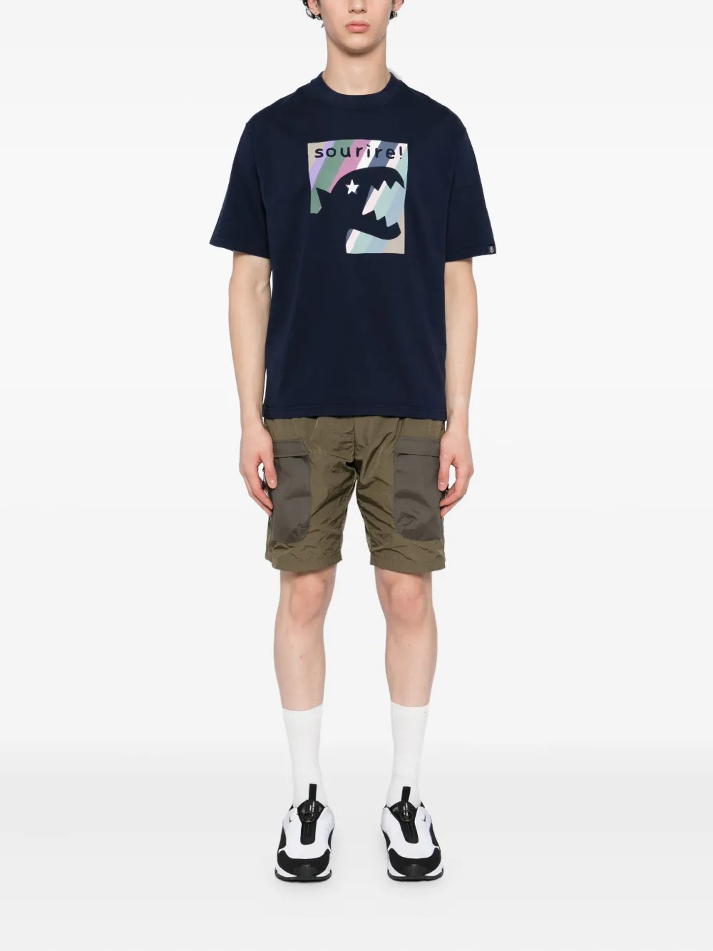 SPORT b. by agnès b. Dino-print T-shirt - Blauw