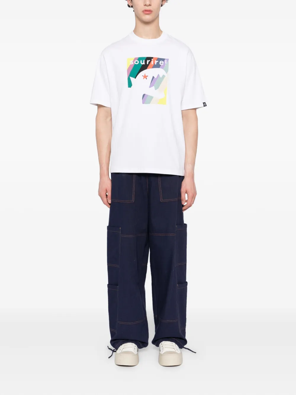 SPORT b. by agnès b. Dino-print T-shirt - Wit