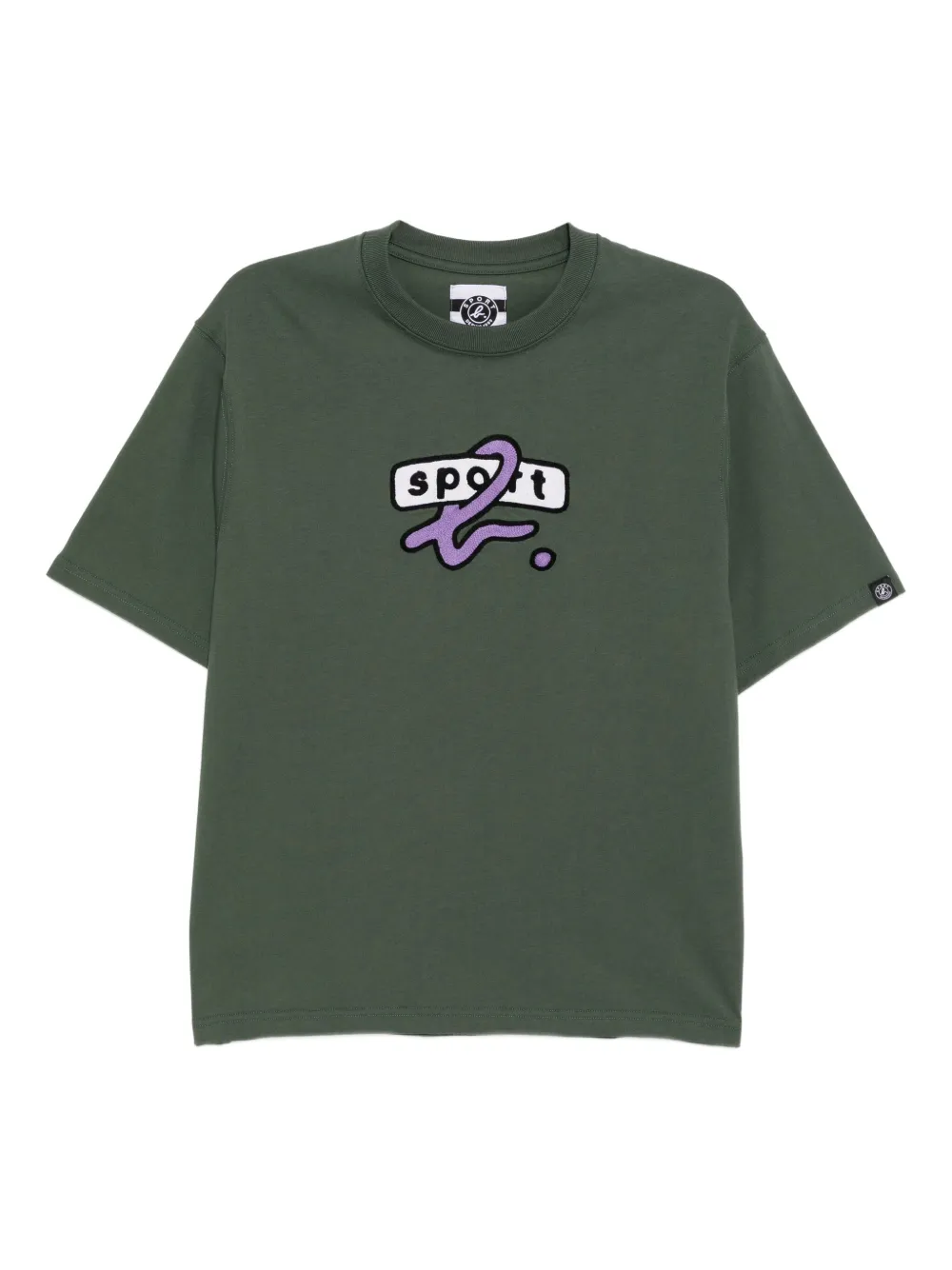 SPORT b. by agnès b. logo-embroidered T-shirt - Verde