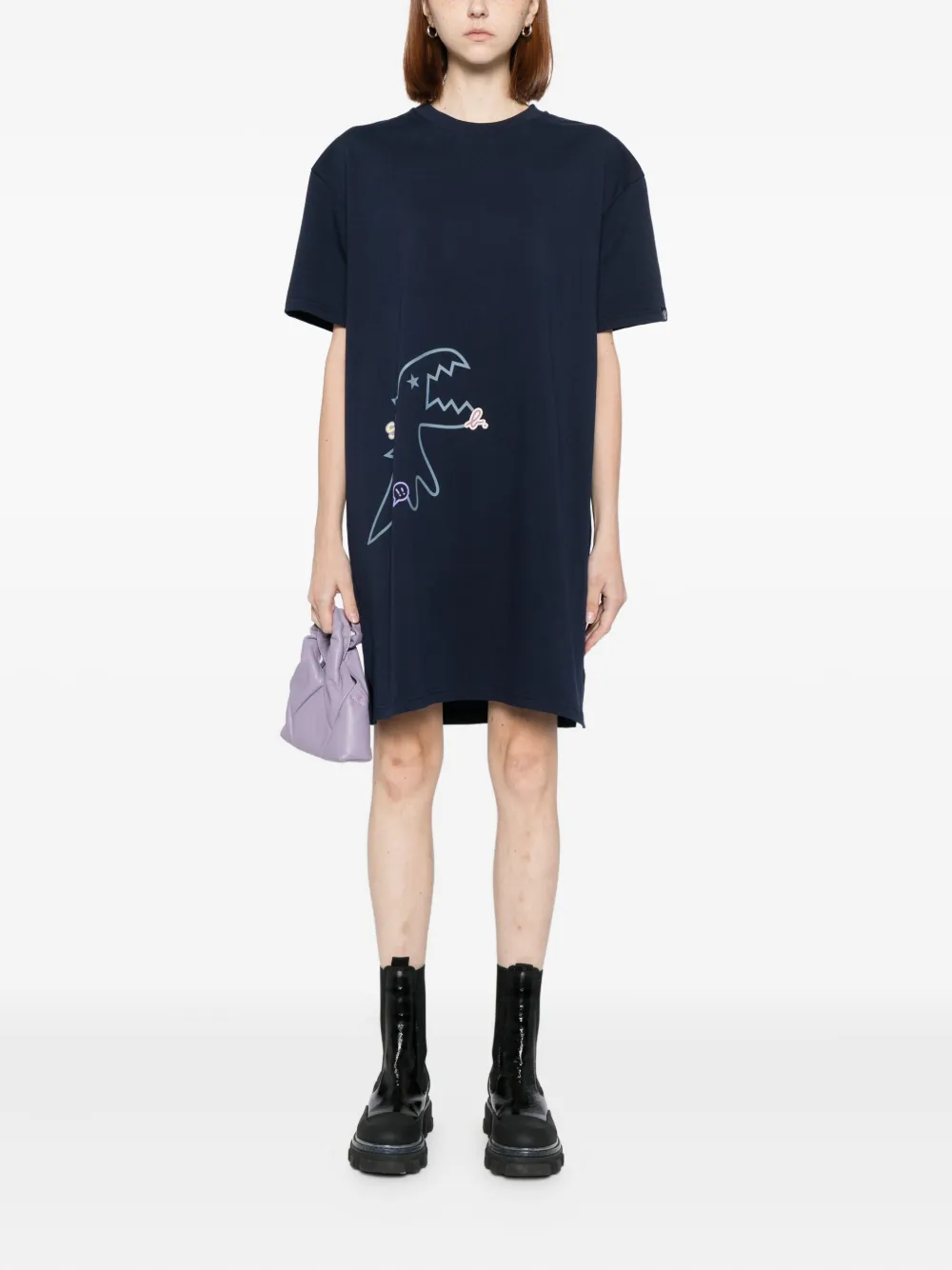 SPORT b. by agnès b. Jurk met Dino-print - Blauw