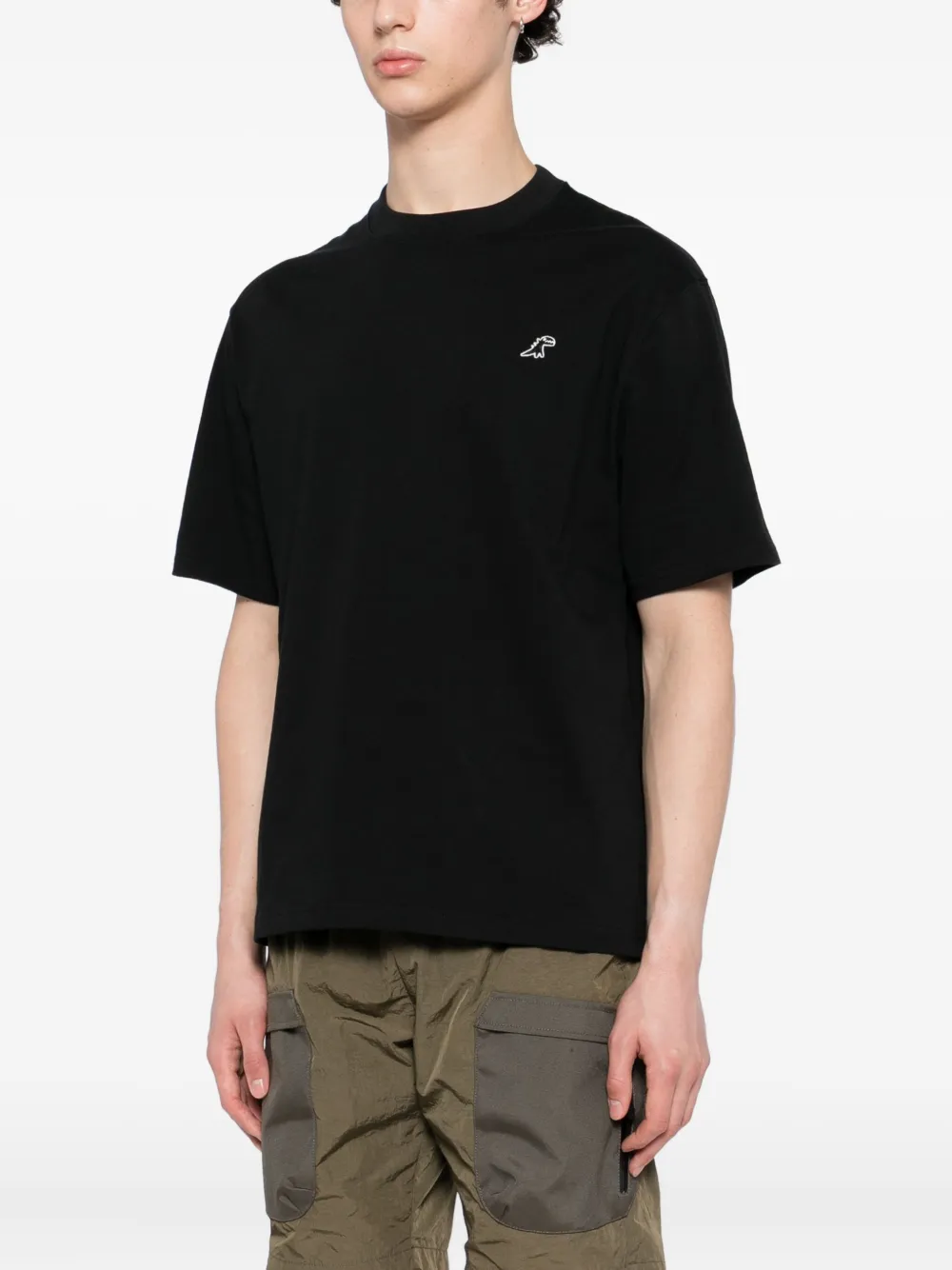 SPORT b. by agnès b. T-shirt met Dino-borduurwerk Zwart