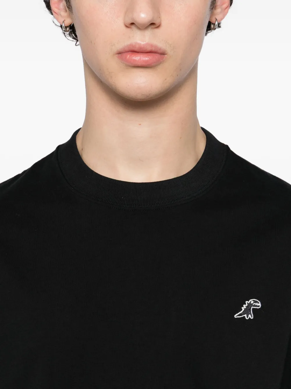 SPORT b. by agnès b. T-shirt met Dino-borduurwerk Zwart