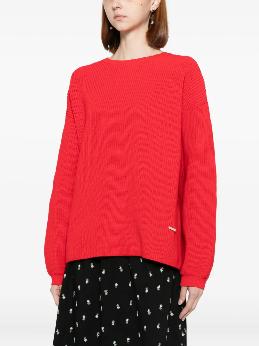 To B. By Agnès B. Logo-plaque Jumper In Red