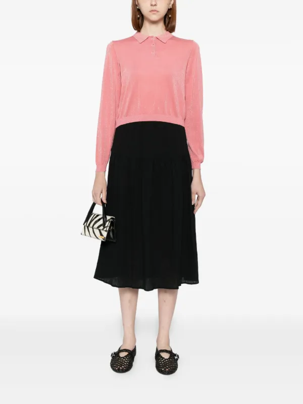 TAYLORMADEポロシャツ スカート ピンクニット　ブラックジャケットセット To b. By Agnès b. ニット ポロシャツ | ピンク | FARFETCH JP