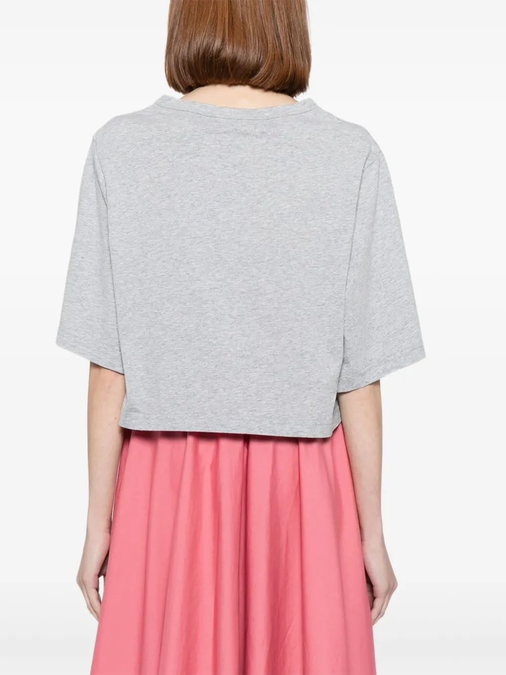 To b. by agnès b. T-shirt met zeeprint Grijs
