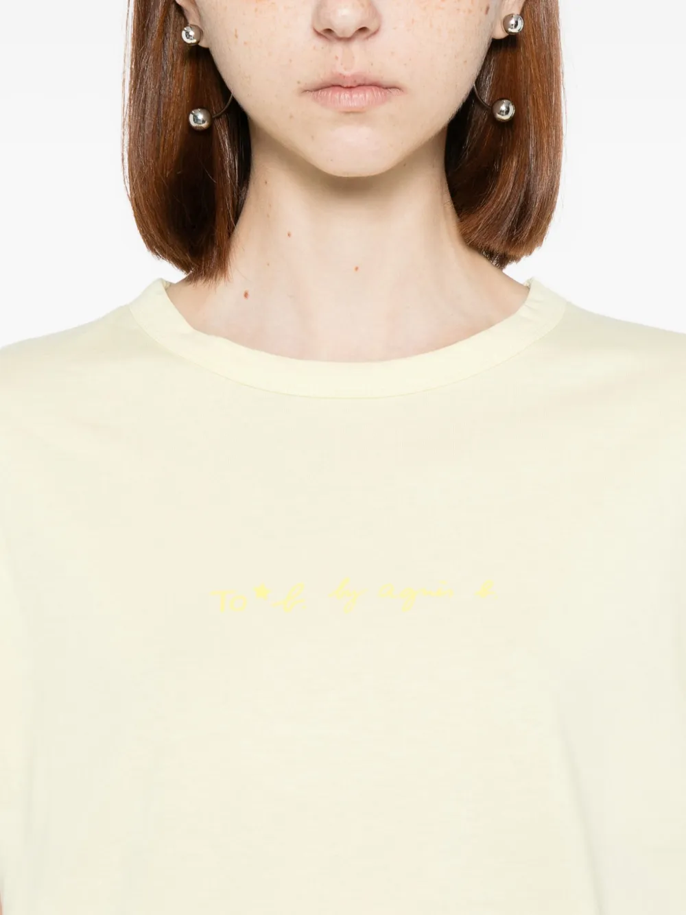 To B. By Agnès B. Macaron T-shirt In Yellow