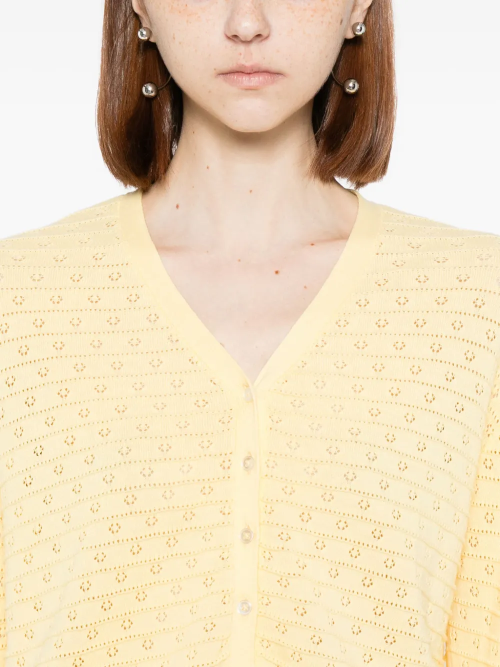 To B. By Agnès B. Deisy Striped Cardigan In Yellow