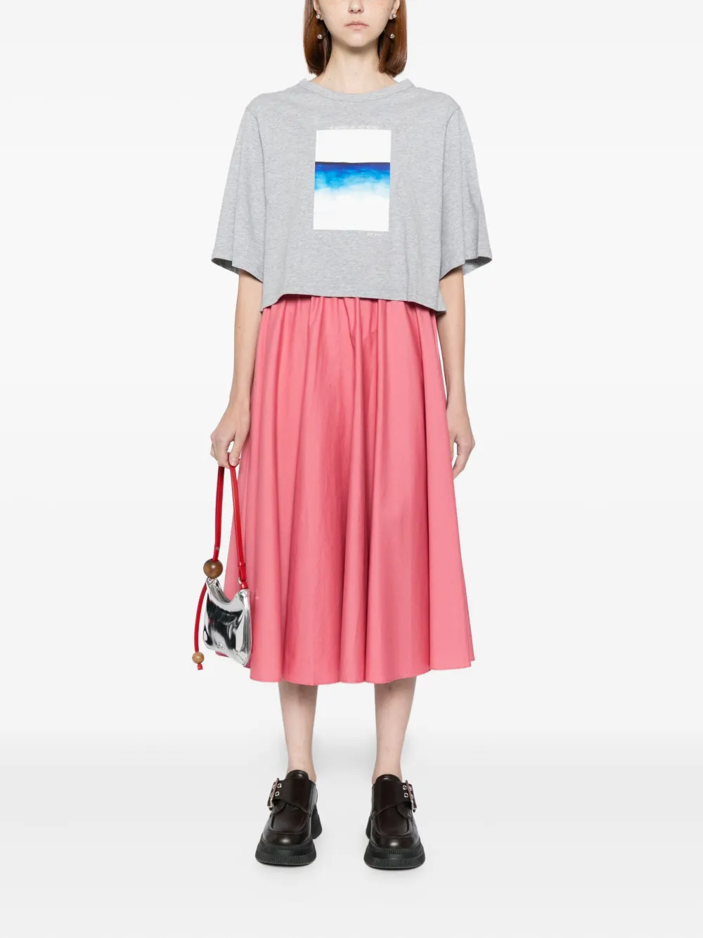 To B. By Agnès B. Circular Skirt In Pink