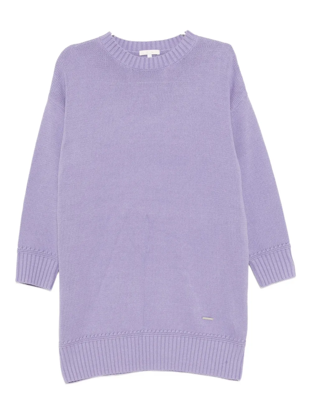 To B. By Agnès B. Logo-plaque Dress In Purple