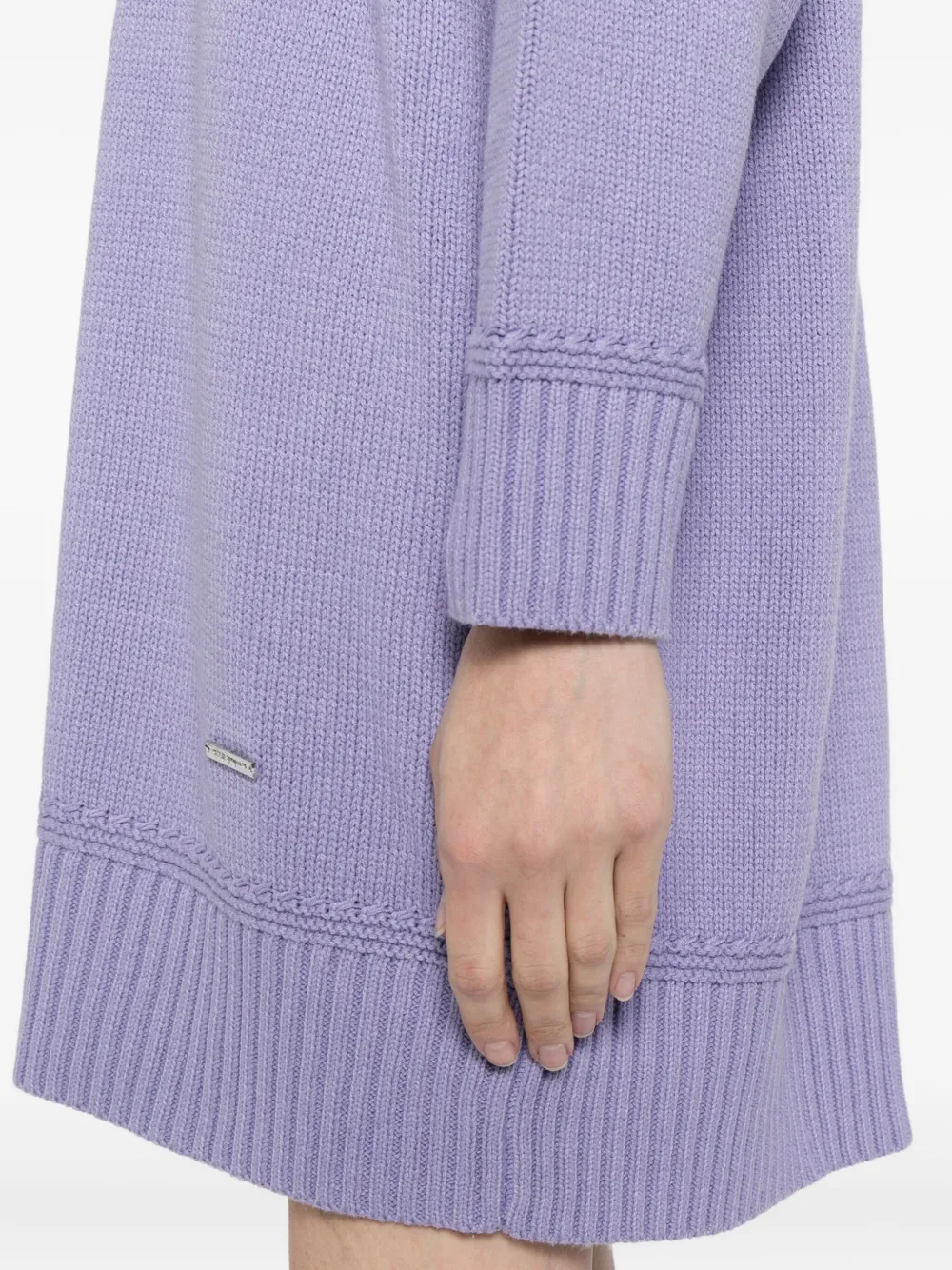 To b. by agnès b. Jurk met logoplakkaat Paars