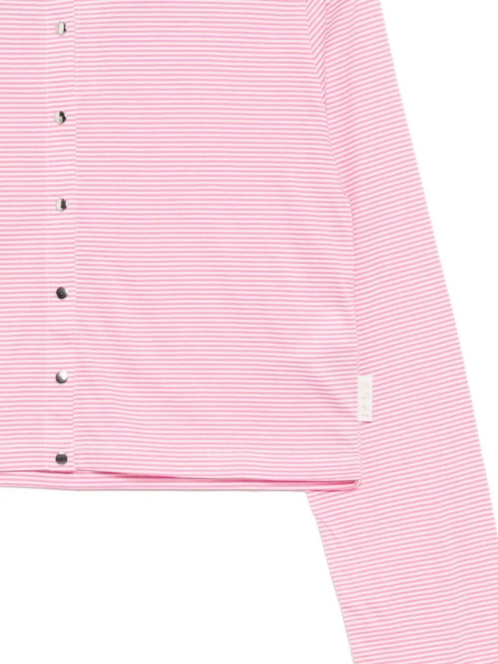 To B. By Agnès B. Border Compact Cardigan In Pink