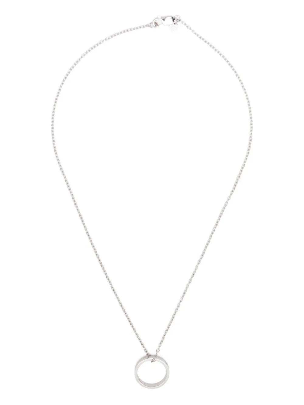 agnès b.  Iconic logo-ring necklace | Silver | Image 1