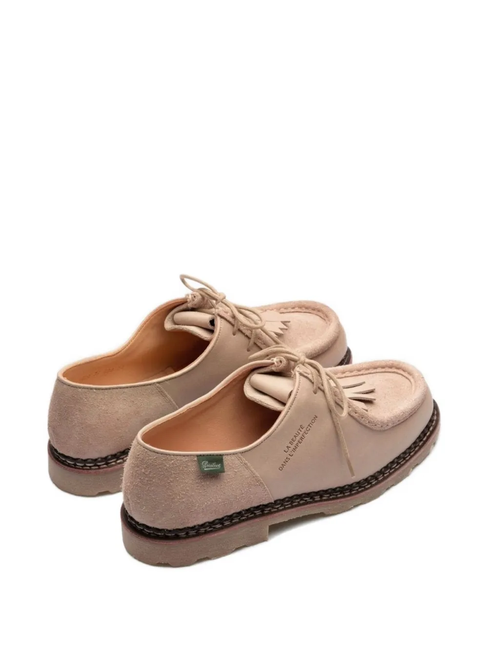 Paraboot x Universal Works Michael derby schoenen met kwastje Beige