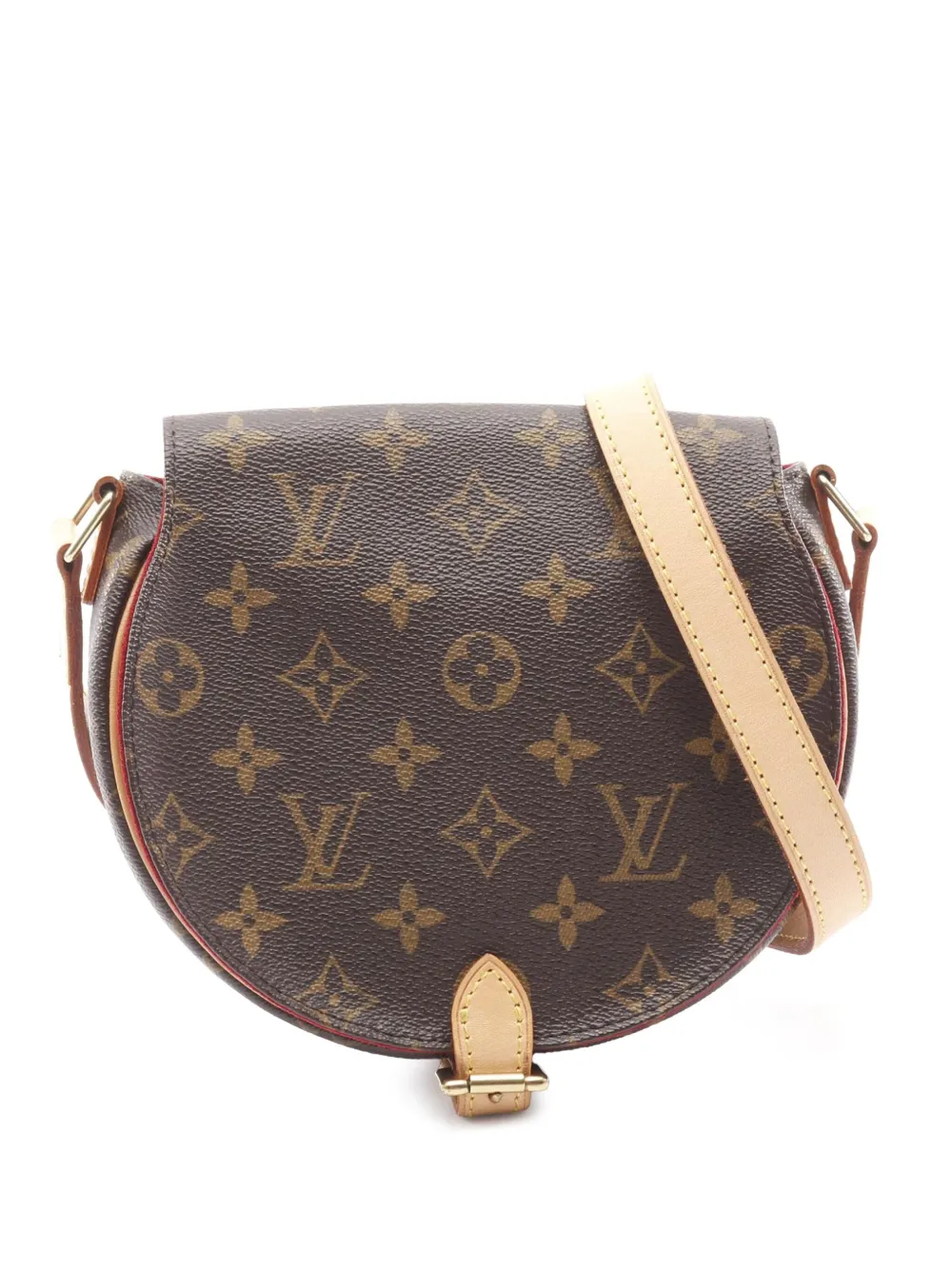 Pre-owned Louis Vuitton 2005 Monogram Sac Tambourine Crossbody Bag In Brown