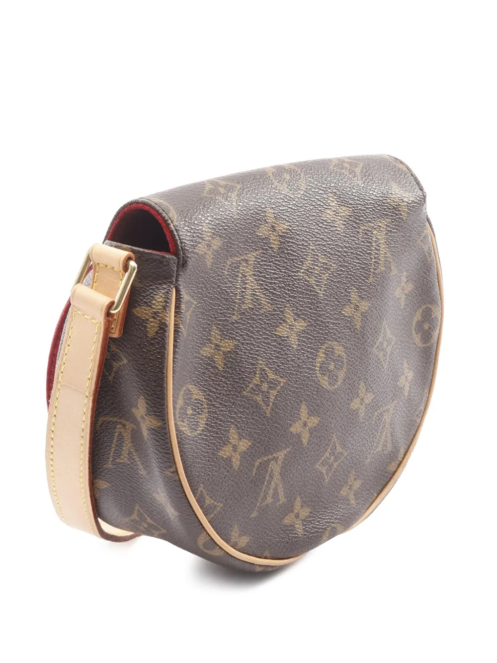 Pre-owned Louis Vuitton 2005 Monogram Sac Tambourine Crossbody Bag In Brown