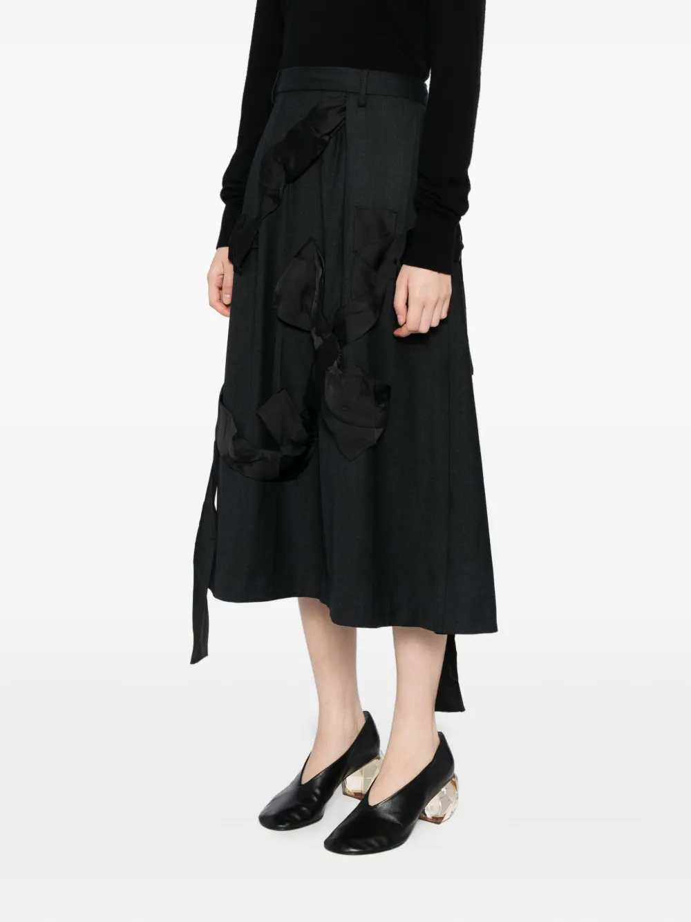 Jnby Ruffled Skirt In Black