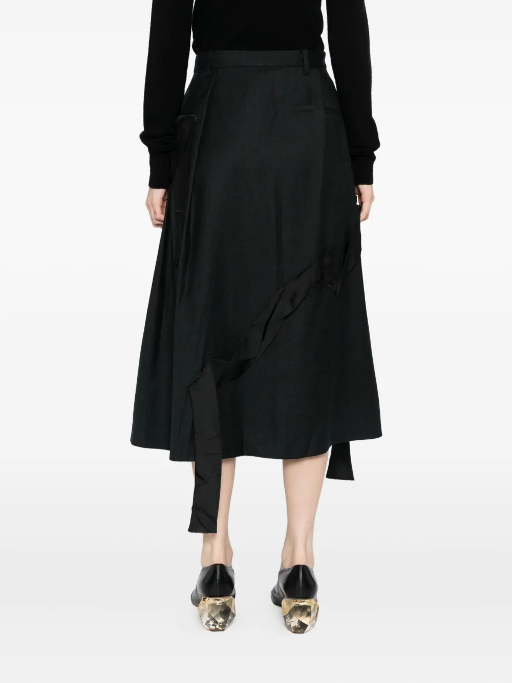 Jnby Ruffled Skirt In Black