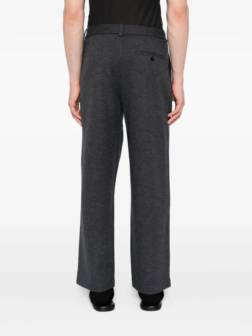 CROQUIS Ruimvallende straight broek Grijs