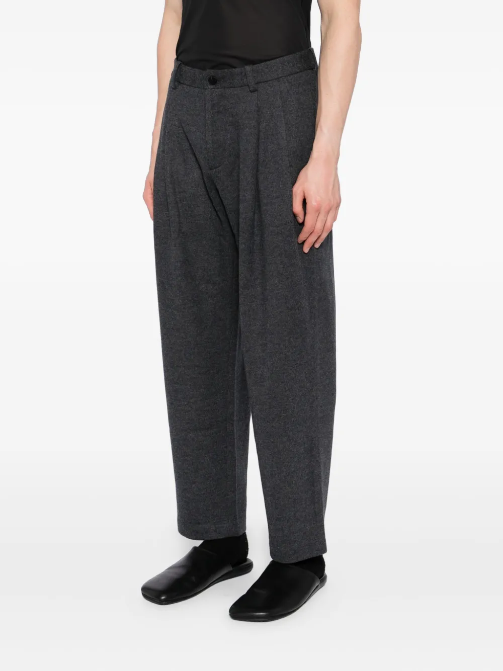 CROQUIS Ruimvallende straight broek Grijs