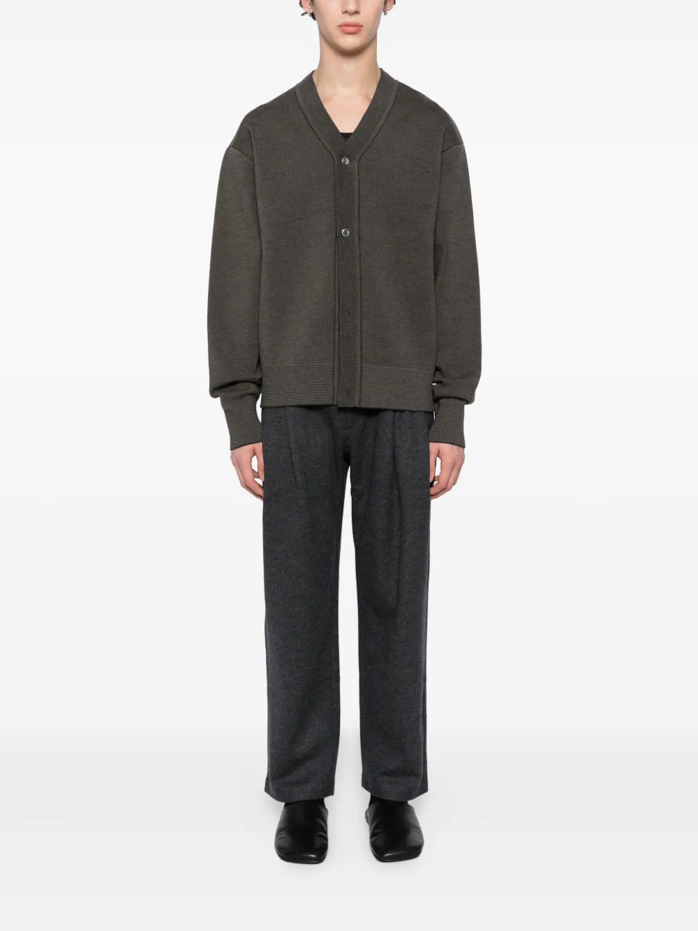 CROQUIS Ruimvallende straight broek - Grijs