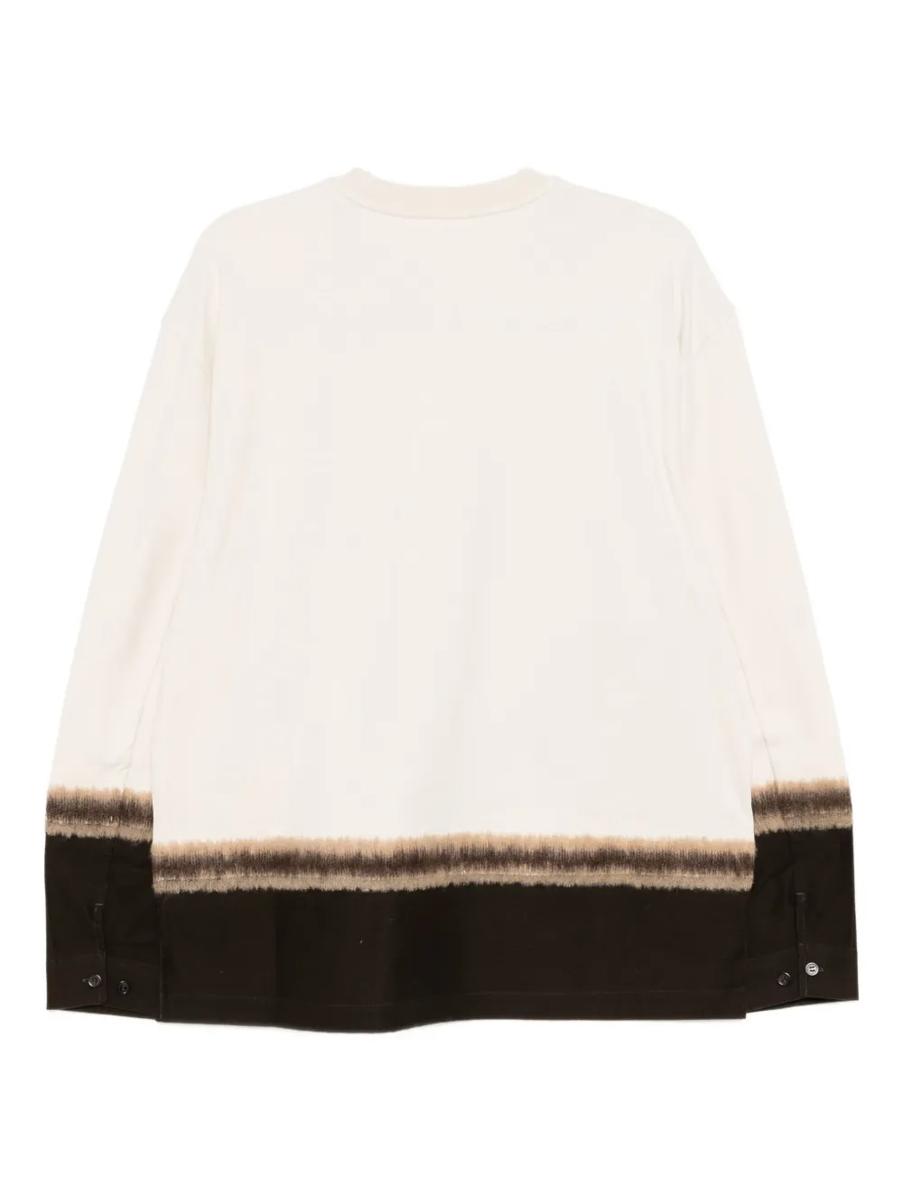 CROQUIS Needled Splice T-shirt - Beige