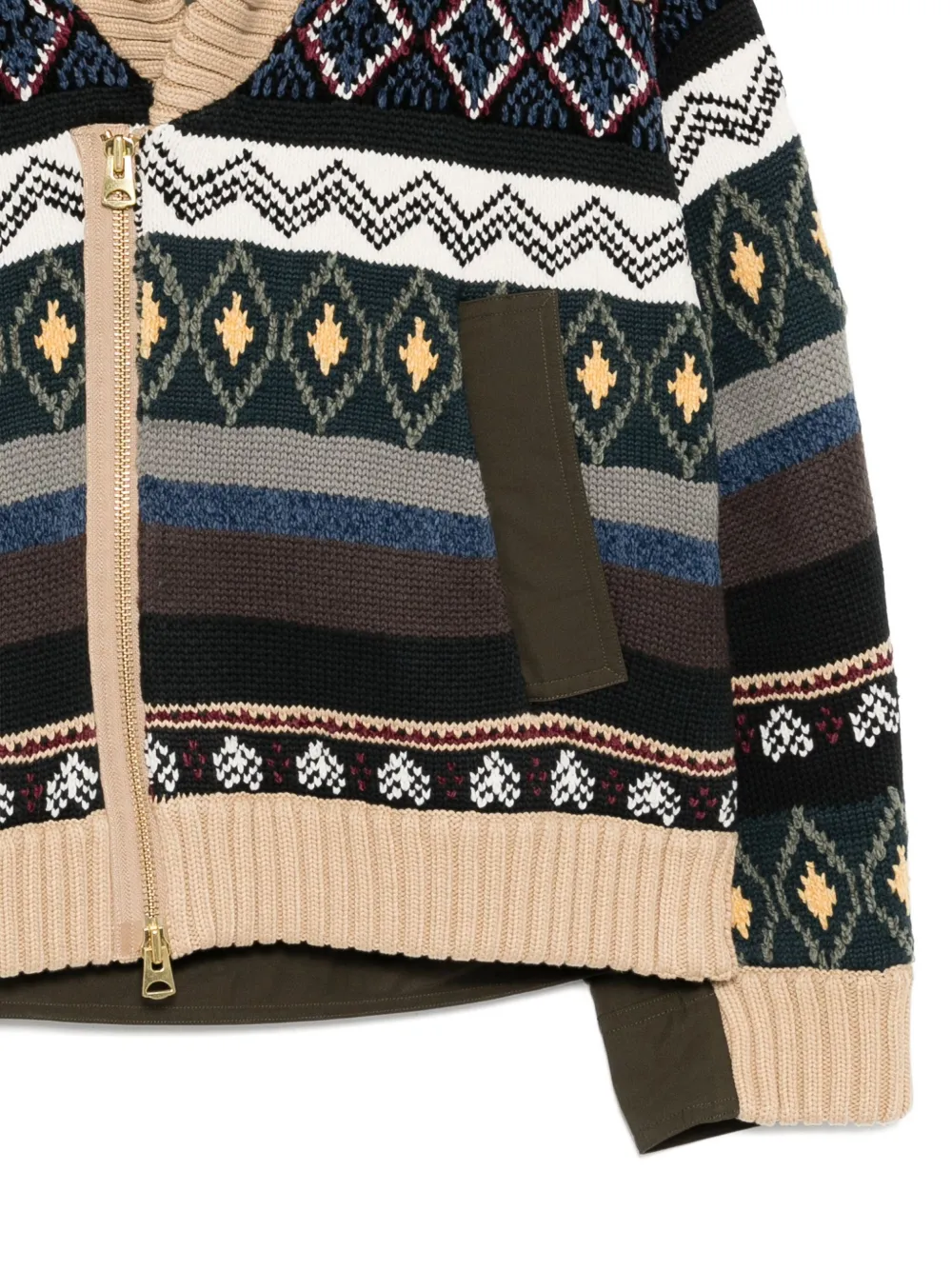 Croquis Spliced Padded Coat In Brown