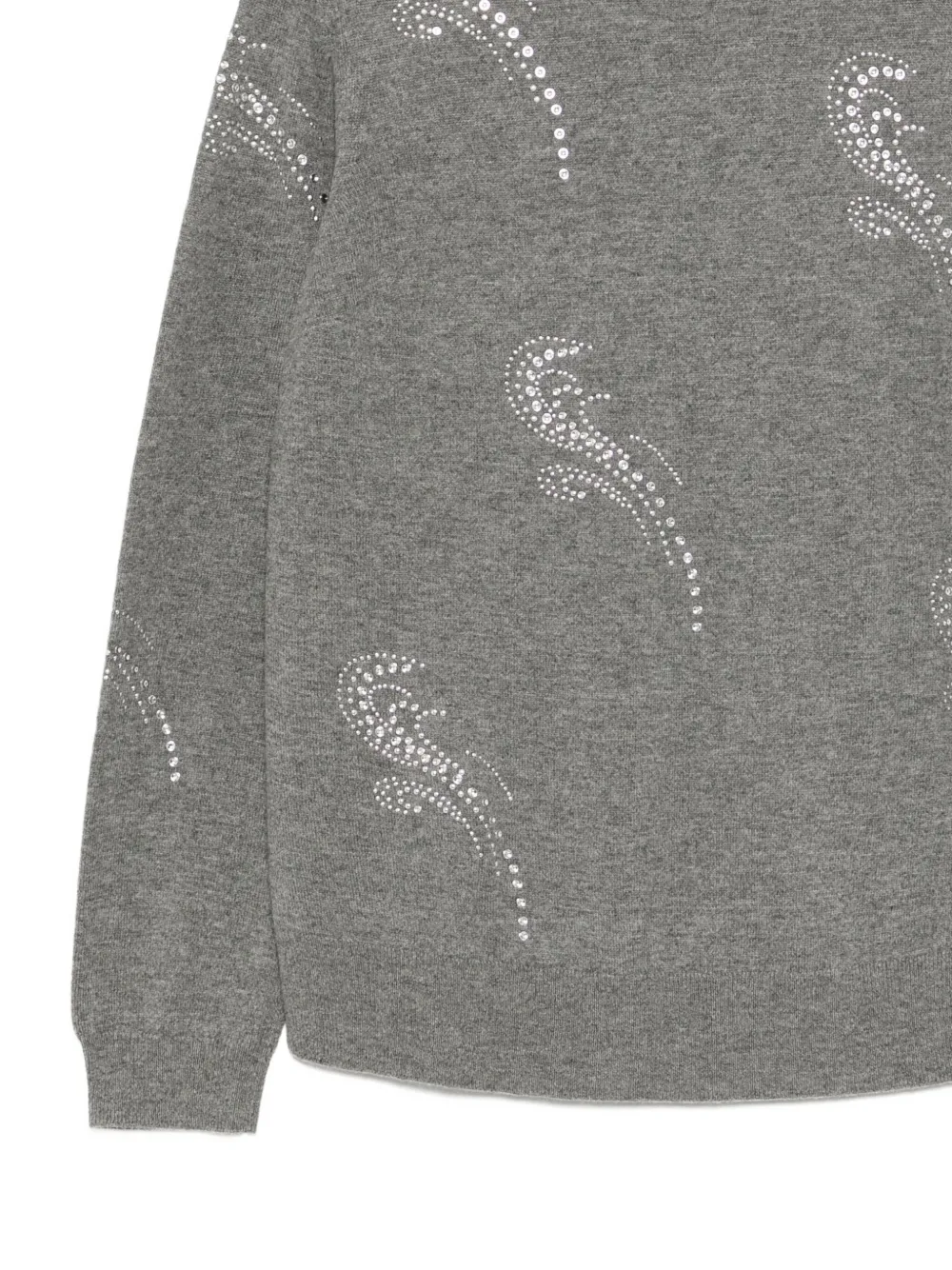 Jnby Crystal-embellished Sweater In Gray