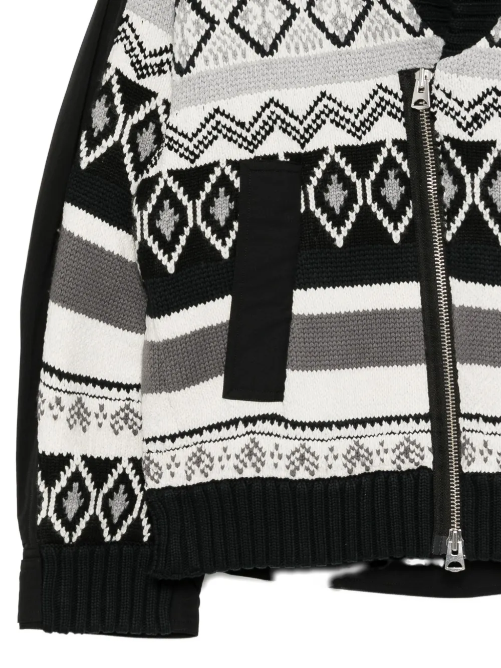 Croquis Spliced Padded Coat In Black