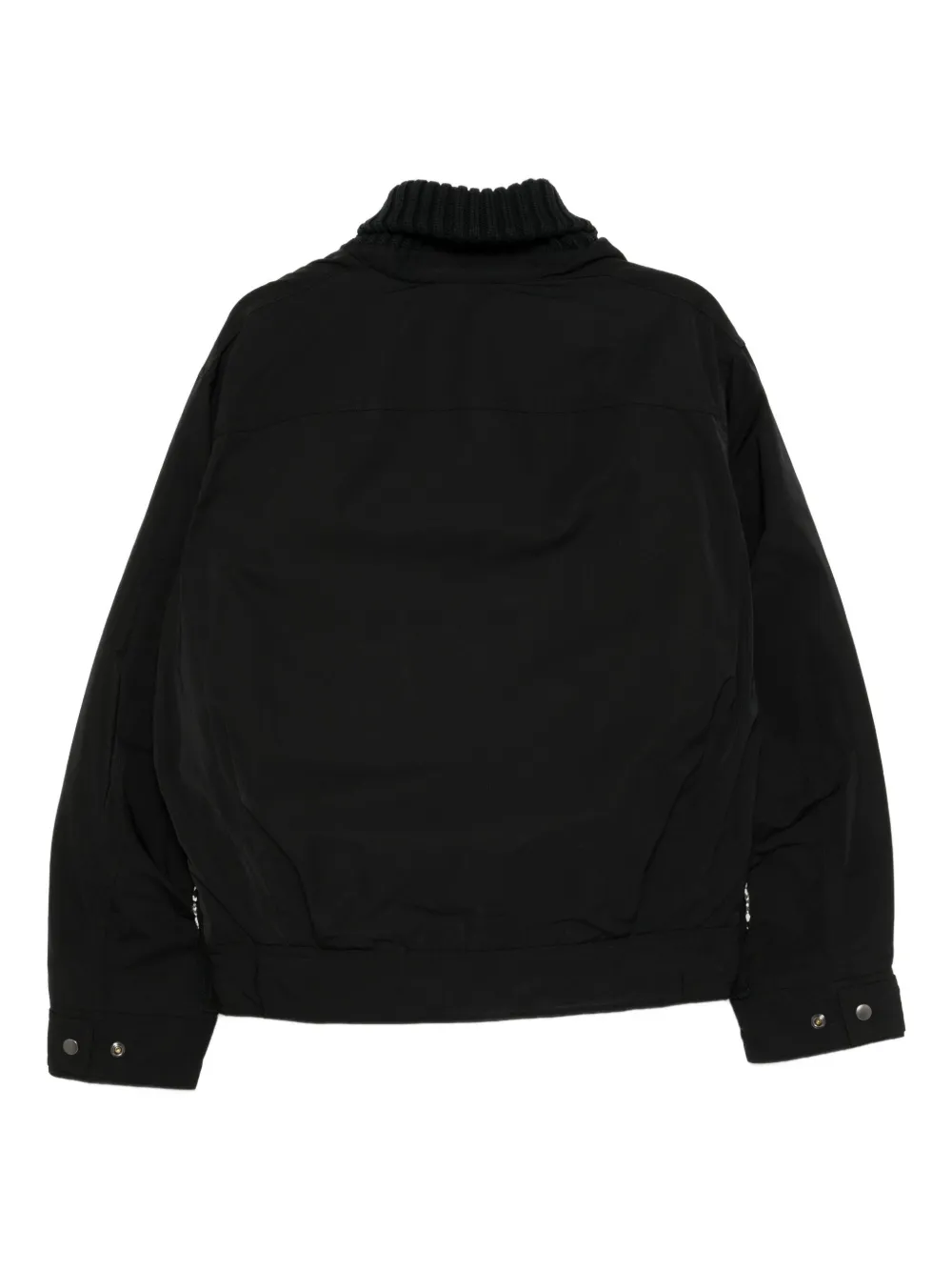 Croquis Spliced Padded Coat In Black