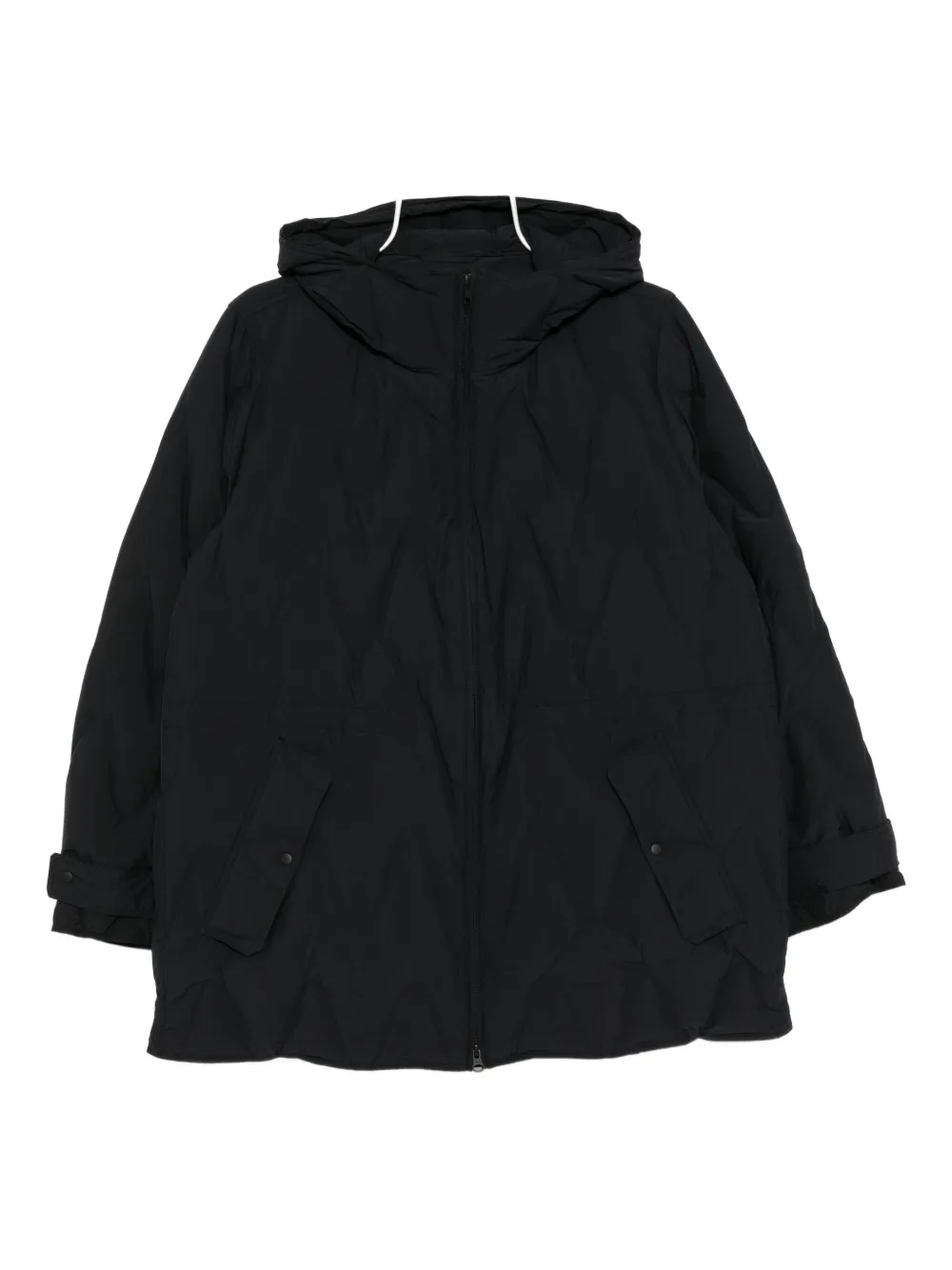 Jnby Jacquard Down Jacket In Black