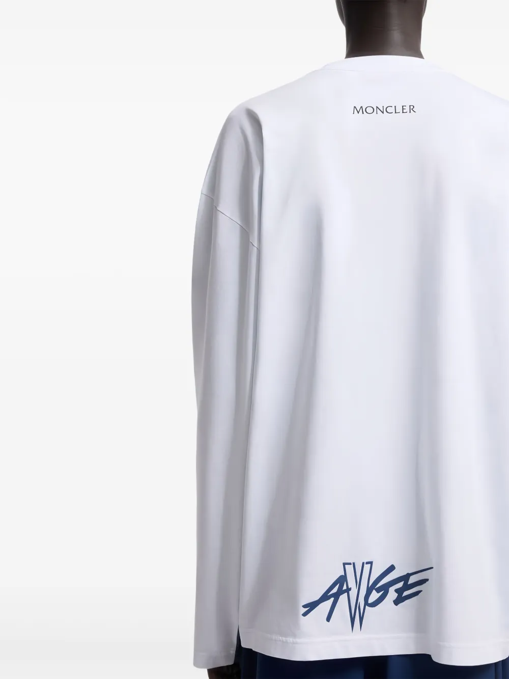 Moncler Katoenen T-shirt met lange mouwen Blauw