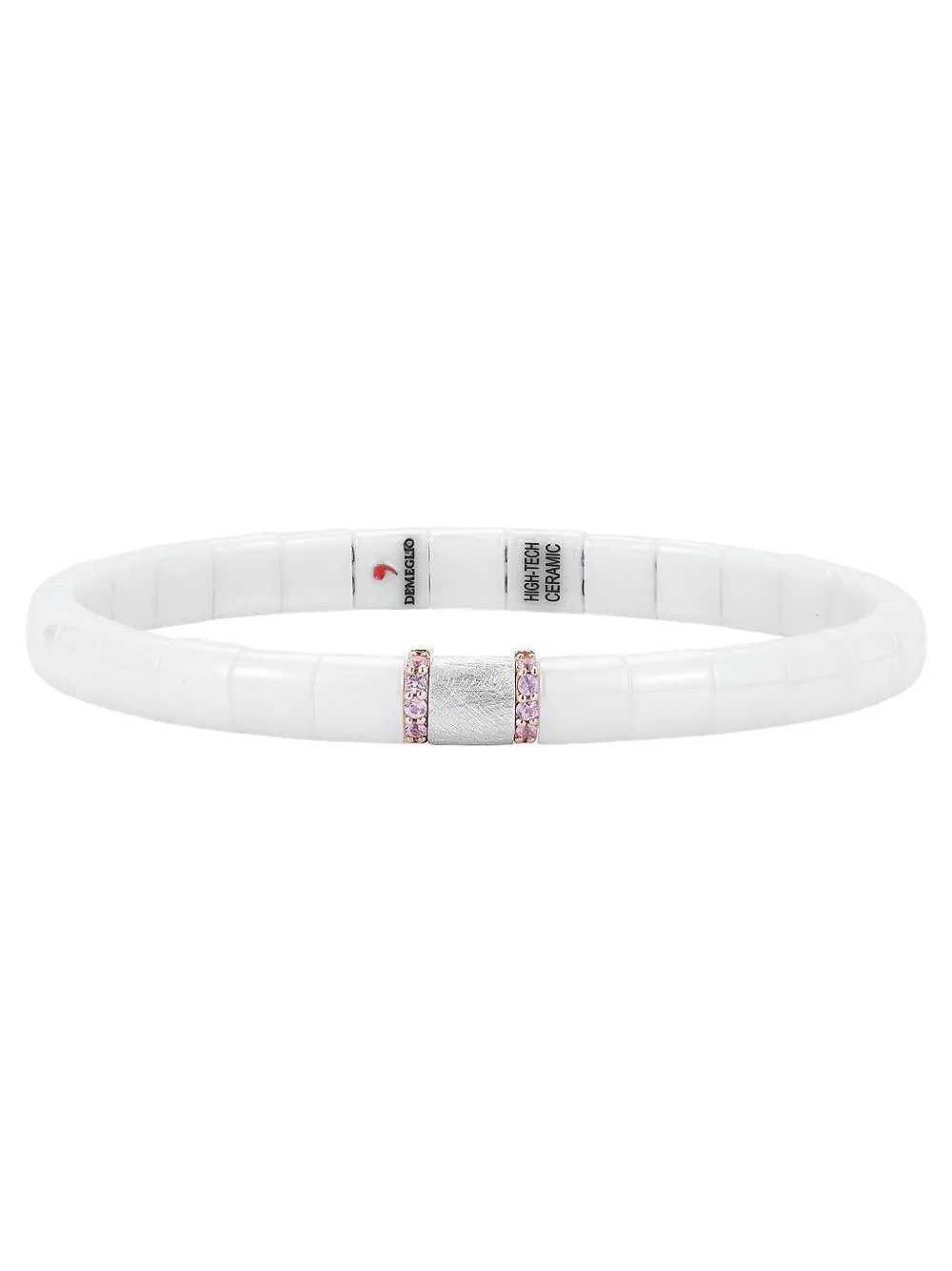 Roberto Demeglio 18k Yellow And White Gold Sapphire Stretch Bracelet In White