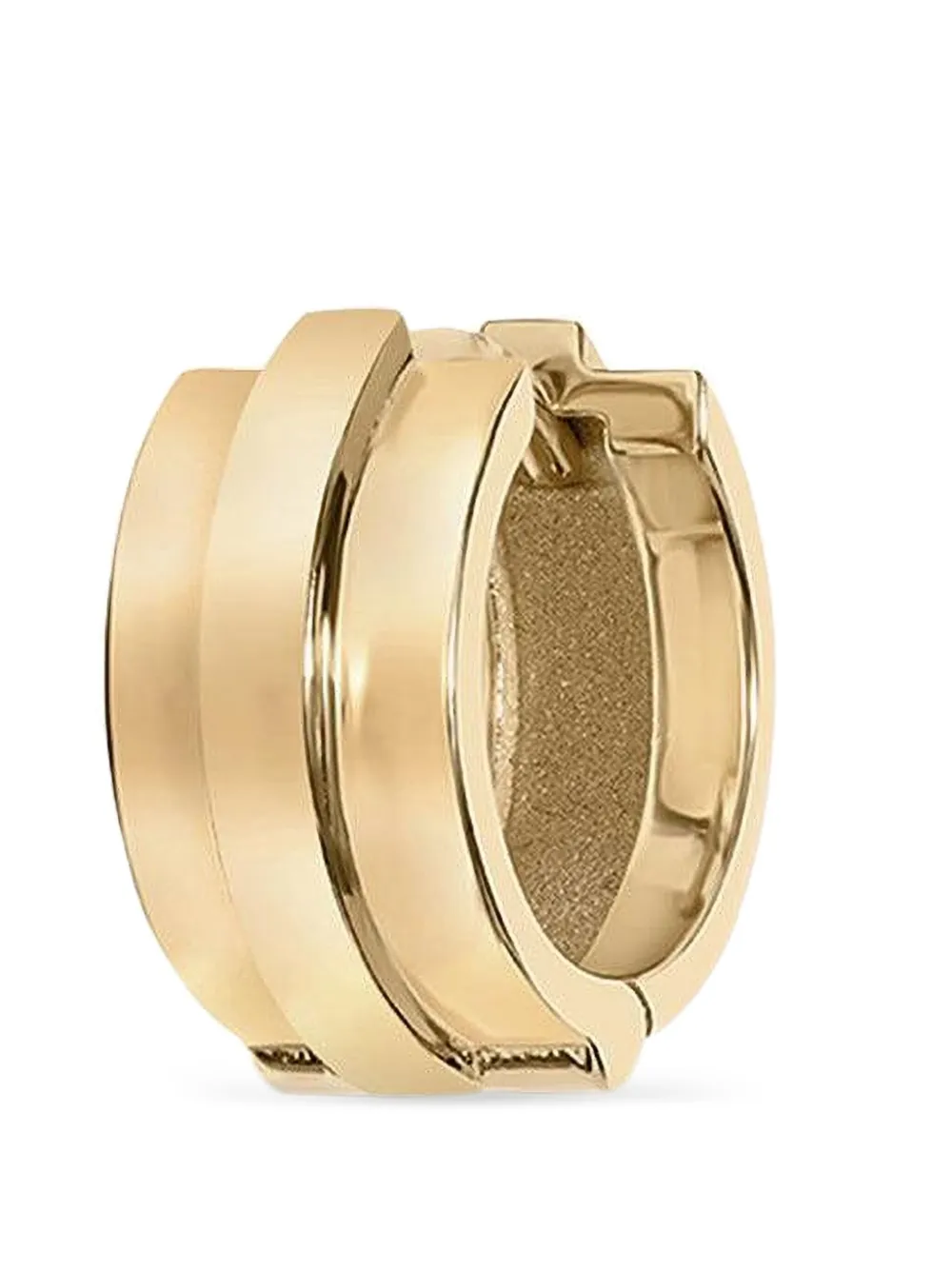 18k Yellow Gold Staircase 3-Tier Huggie Earrings