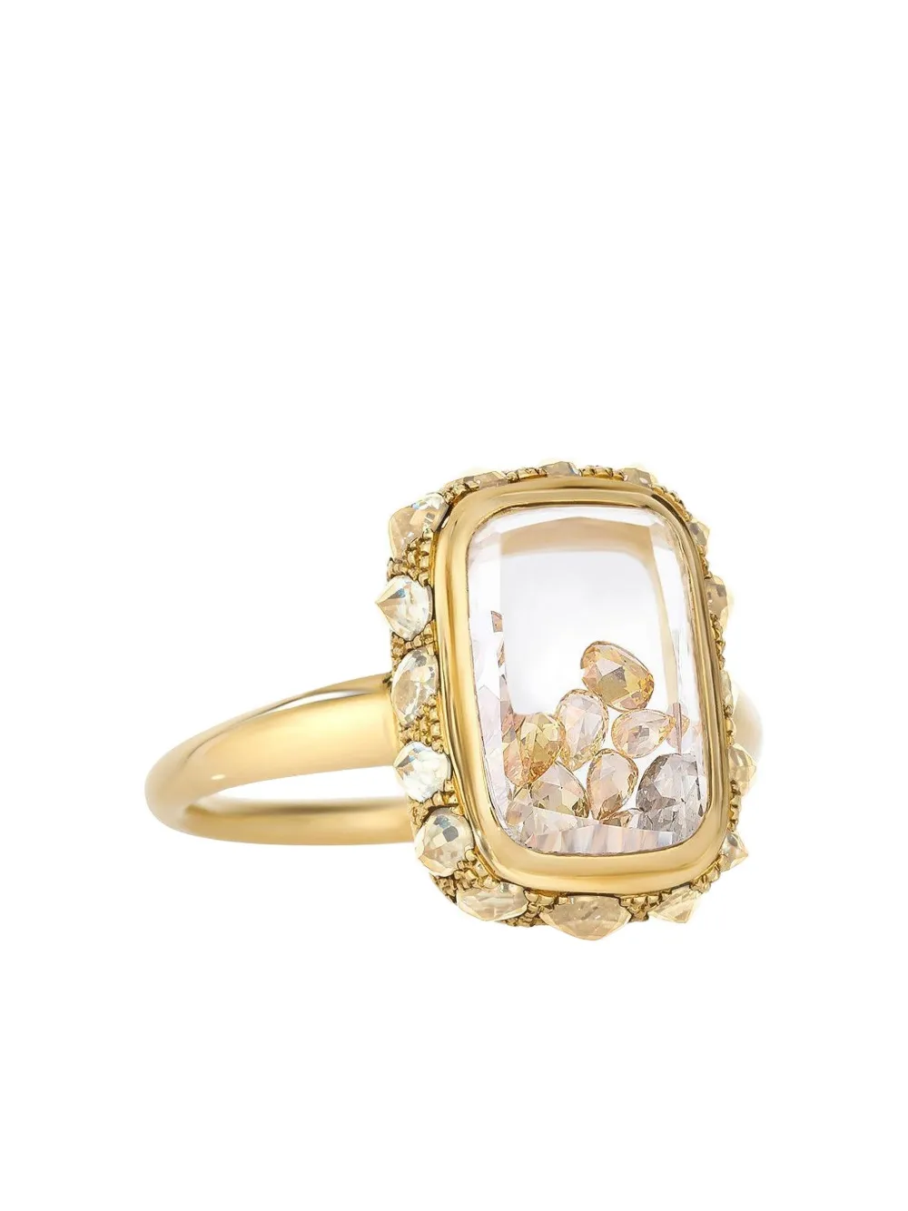 Moritz Glik 18k Yellow Gold Antique Diamond Ring In Gold