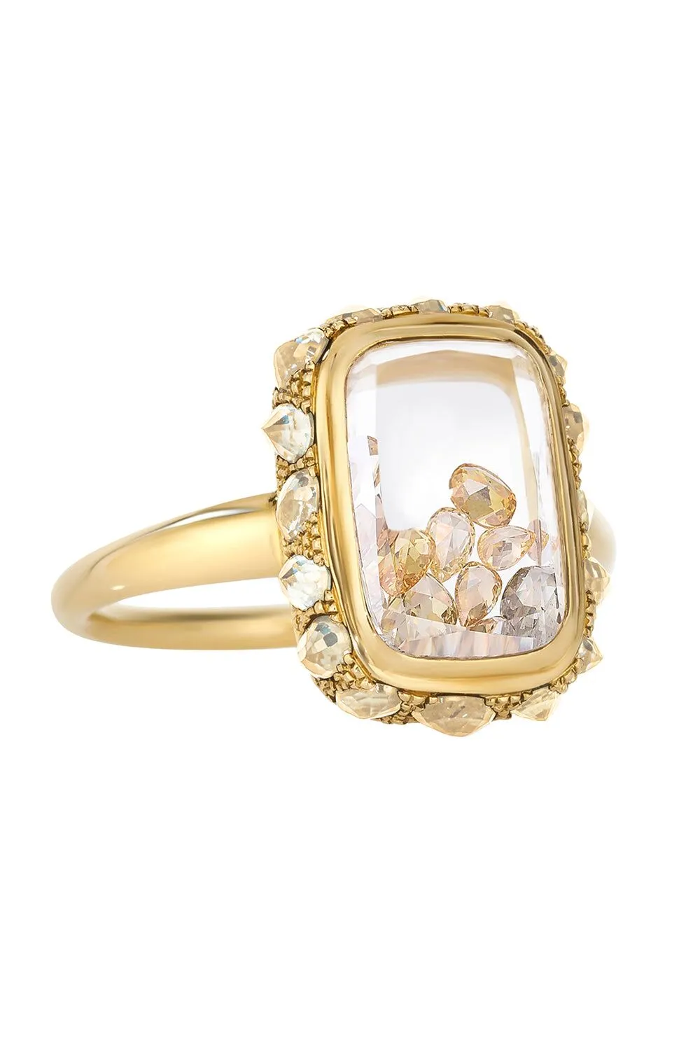 Moritz Glik 18k Yellow Gold Antique Diamond Ring In Gold