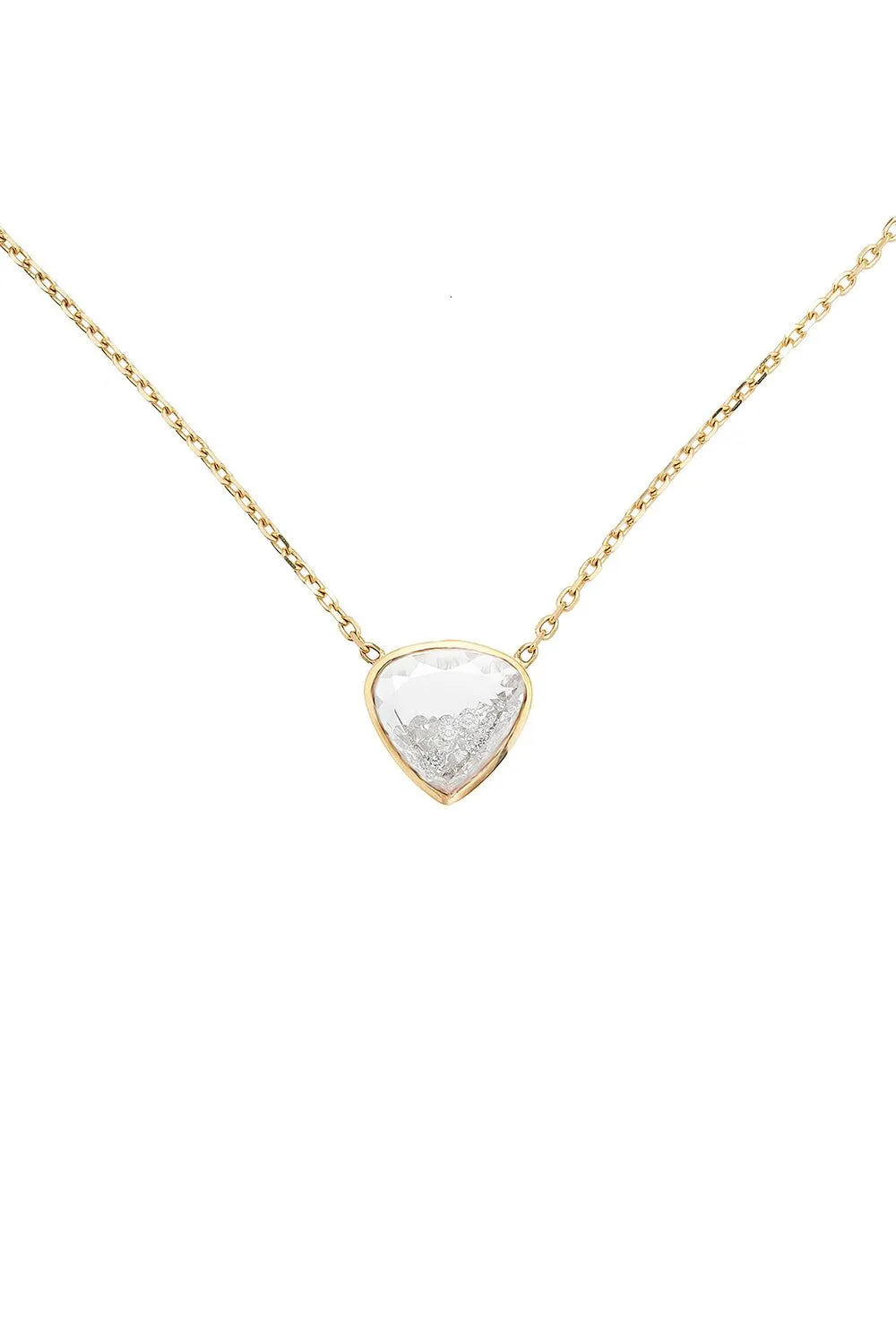 Moritz Glik collar Naipe Heart-ish en oro amarillo de 18kt con diamantes | Image 2