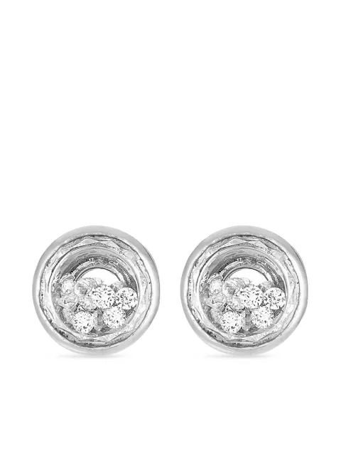 Moritz Glik 18K white gold Neue Circle diamond stud earrings