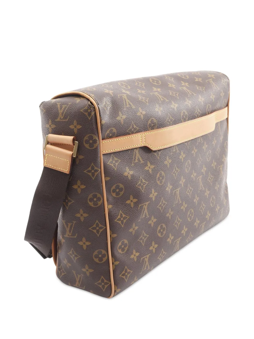 Pre-owned Louis Vuitton 2001 Monogram Abbesses Crossbody Bag In Brown