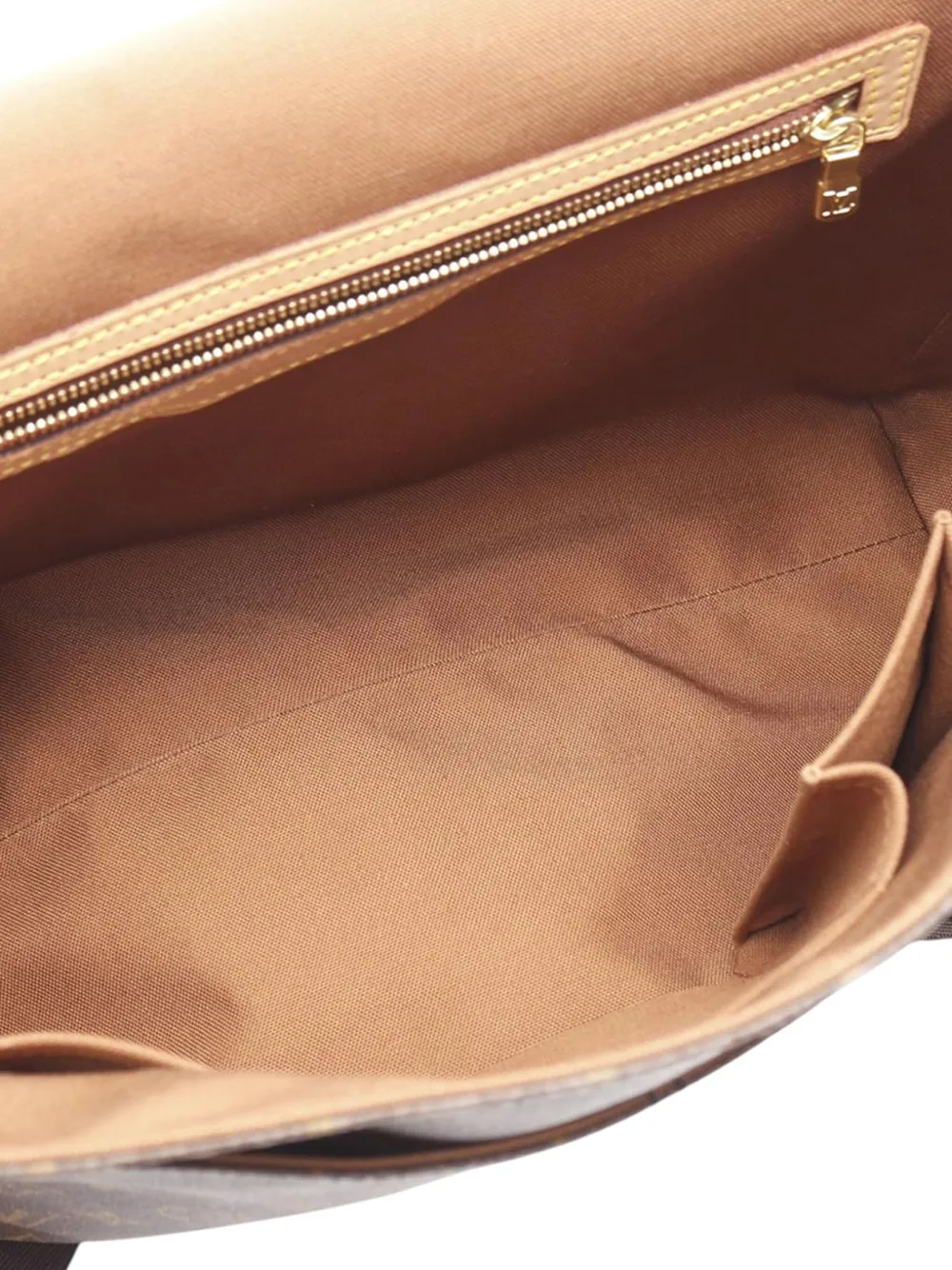Pre-owned Louis Vuitton 2001 Monogram Abbesses Crossbody Bag In Brown