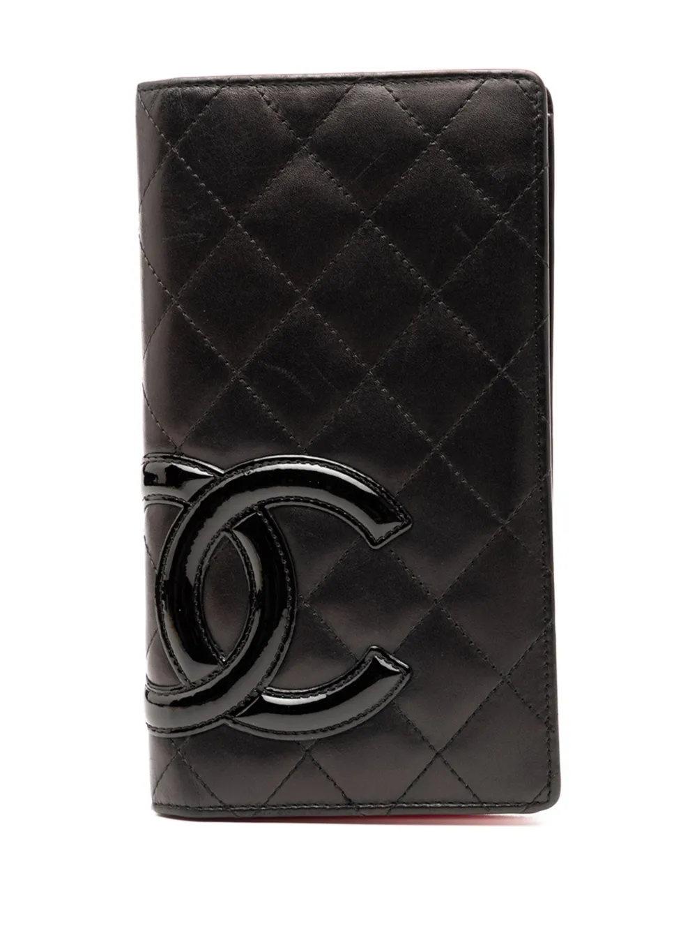 CHANEL Pre-Owned 2009-2010 Quilted Lambskin Cambon Ligne Bifold Wallet CHANEL Pre-Owned 2009-2010 Quilted Lambskin Cambon Ligne Bifold Wallet