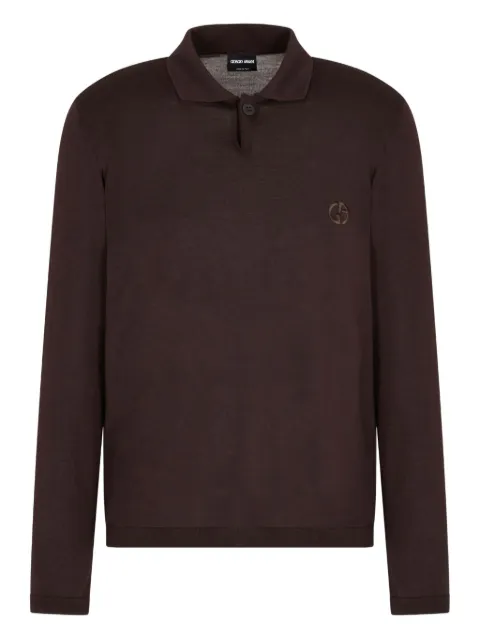 Giorgio Armani logo-embroidered polo shirt