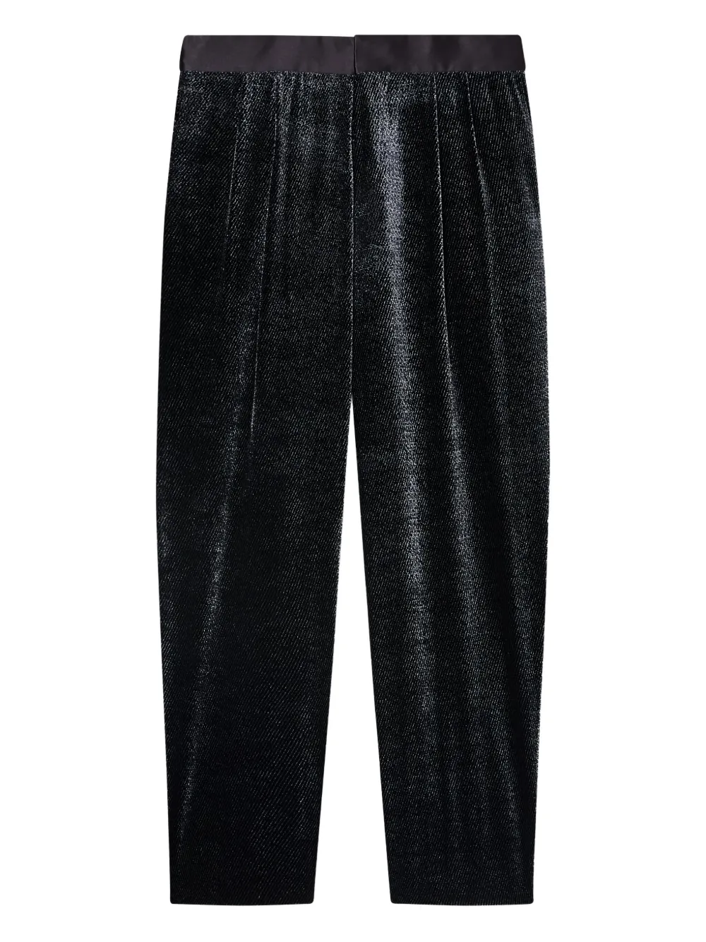 Giorgio Armani pleated high-shine trousers | Black | Image 1