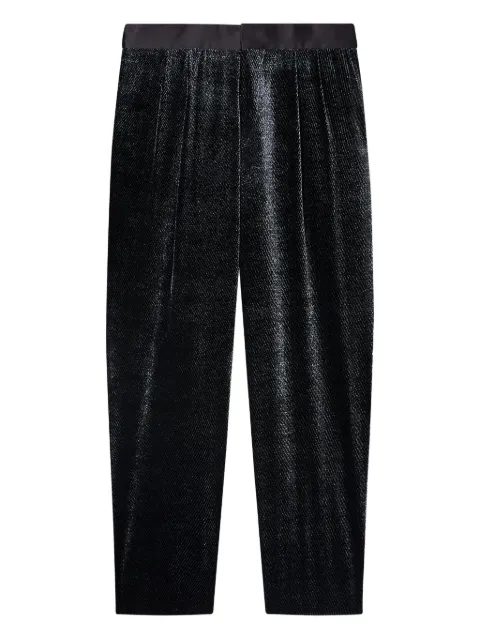 Giorgio Armani pleated high-shine trousers